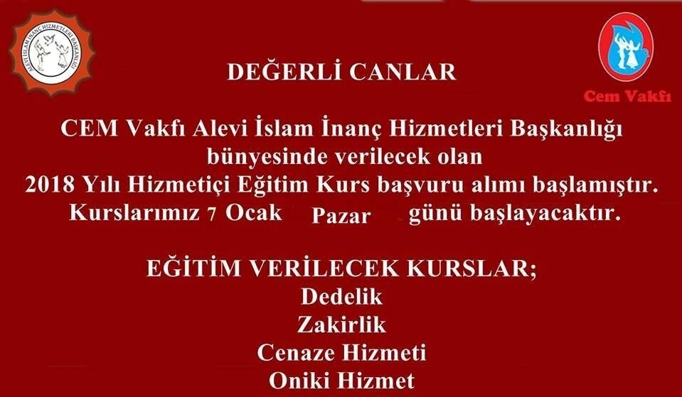 2018 YILI KURS KAYITLARIMIZ BAŞLAMIŞTIR